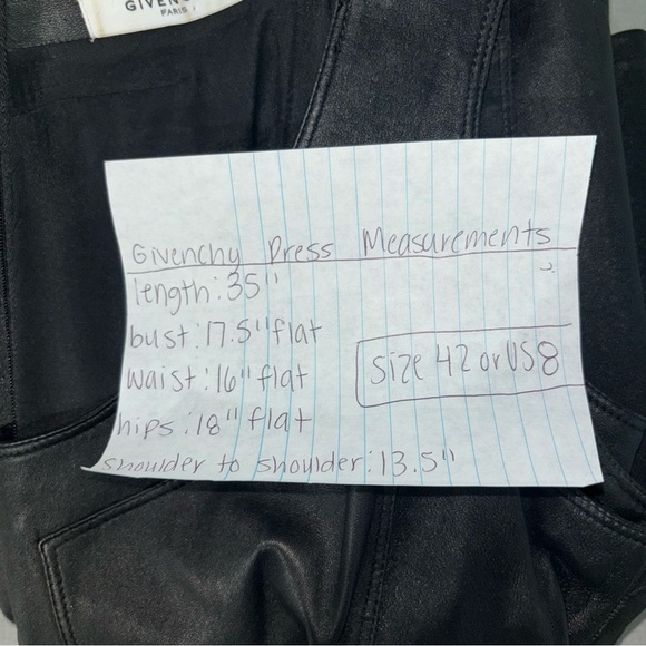 Givenchy Leather Dress- 100% Lamb Leather Black Sleeveless Dress Size 42 / US 8 - Picture 13 of 13